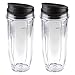 Blend Pro 32 Oz Cup with Sip & Seal Lid Replacement Compatible With Nutri Ninja 32 Oz. Large Cups Model 407KKU641 (2 Pack)