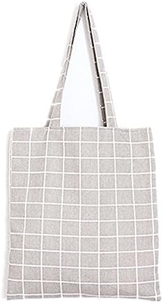 Canvas Tote Bag Grey with Handle for Shopping for Groceries for School for Books 16 x 15inch YFBY