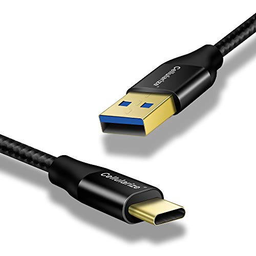 10ft USB C Cable Fast Charge 3.0 Braided, Cellularize USB Type C to USB 3.0 Fast Charging Cable with 56k Ohm Pull-up Resistor for Samsung Galaxy S8, S8+, S9, MacBook, Sony XZ, LG V20 G5 G6, HTC 10