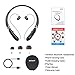 O Osten Design Bluetooth Headphones, Doltech Bluetooth 5.0 Neckband Headphones Noise Cancelling Headset with Carrying Bag Retractable Earbuds Stereo Earphones with Mic (Black)