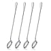 LIANYU 10-Inch Long Handled Spoon, Stainless Steel Mixing Spoon, Ice Tea Coffee Spoons, Cocktail Milkshake Stirring Spoon, Set of 4