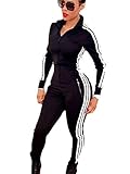 Women Long Sleeve Zipper Sexy Clubwear Bodycon Long Jumpsuit Rompers