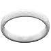 THREE KEYS JEWELRY 3mm 7mm White Tungsten Wedding Ring Rose Gold Grooved Dome Brushed Engagement Band