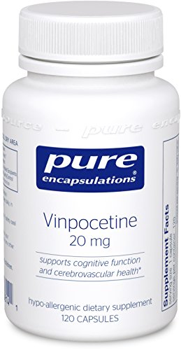 Pure Encapsulations - Vinpocetine 20 mg - Hypoallergenic Supplement to Support Cognitive Function and Cerebrovascular Health* - 120 Capsules Pure Encapsulations - Vinpocetine 20 mg - Hypoallergenic Supplement to Support Cognitive Function and Cerebrovascular Health* - 120 Capsules