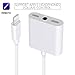 CloudWave B0772Q51VH iPhone 7 Adapter,iPhone 8 headphone adapter【Support iOS 11 and before】Music &Call &Charge Adapter, Dual Lightning+3.5 mm Jack Earphone Splitter for iphone X/8/8 plus/7/7plus/6 by