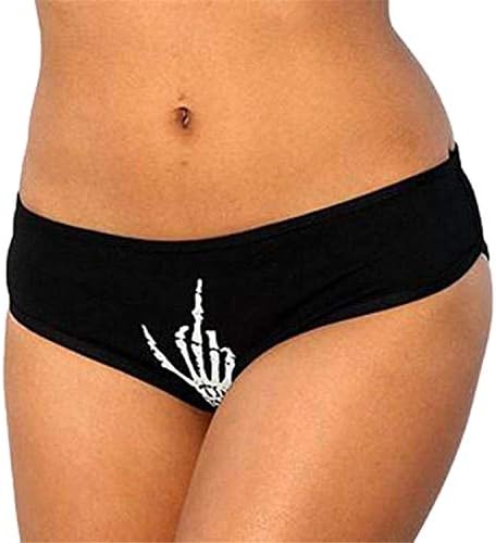 Women Funny Lingerie Cotton Low Rise G-String Briefs Underwear Panties Thongs Knickers