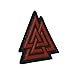 M-Tac Valknut Viking Norse Rune Morale Patches PVC Military Tactical Army (Red)