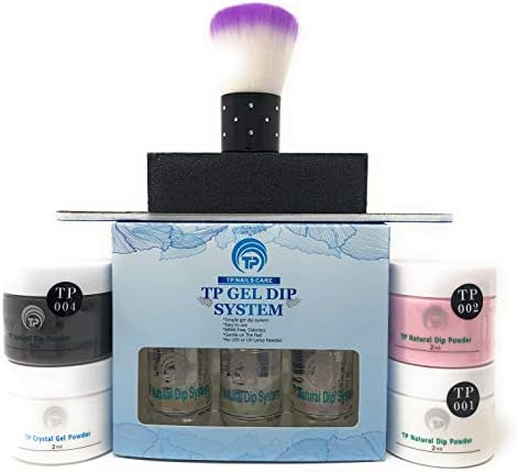 TP Gel Dip System For French Manicure Plus Black Powder Kit 2 oz. per jar. Easy to do dipping nail powder starter kit