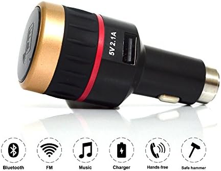 ITEQ Bluetooth FM Transmitter for Car, Handsfree Car Kit, Car MP3 Player, 5V 2.4A Dual Car Charger Support TF card and U-disk (2.1A)