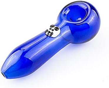 HUALIN Design Pipe 4.2 Inches Handmade New Funny Little Skull Glass Luminous Tube