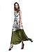 Youtobin Women's Summer Cotton Green Floral Folk Style Maxi Dress