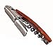 Waiter's Corkscrew, Rustic Design - Double-Hinge Wine Key, Bottle Opener, & Foil Cutter - Cherry Wood & Stainless Steel - Professional Accessory Set & Tool - Perfect Gift for Weddings and Birthdays