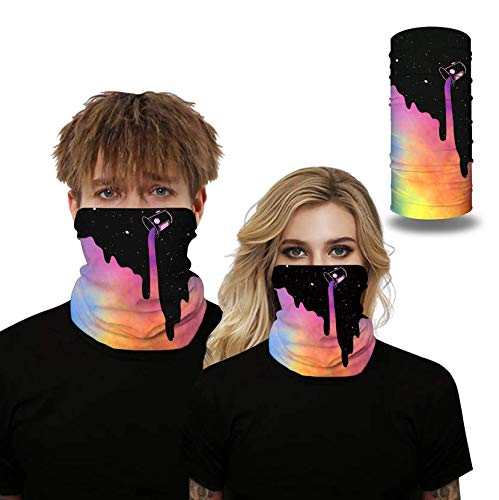 Seahouse 9Pcs Neck Gaiter Seamless Headband Face Mask Bandanas Balaclavas for Dust Outdoors Fishing Sports Running Women Men