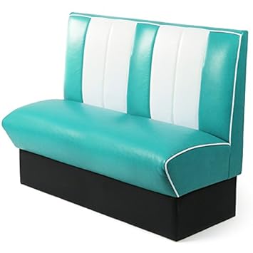 Bar Drinkstuff Retro Diner Booth Double Seat Duck Egg Blue Set