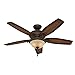 Hunter Fan Company 54014 Hunter Claymore Indoor Ceiling Fan with LED Light and Pull Chain Control, Brushed Cocoa