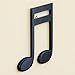 Broadway Gifts Black 16th Note Glossy Wooden Wall Decoration