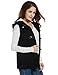ANGVNS Ladies Women Sleeveless Outwear Loose Button Herringbone Vest Coat With Hoodie