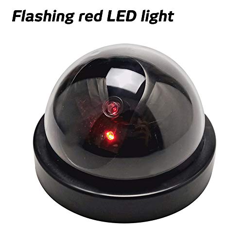 Dummy Camera CCTV Surveillance System with Realistic Simulated LEDs, findTop 2 Pack Fake Hemisphere Security Camera with 5 Pieces Warning Security Alert Sticker Decals