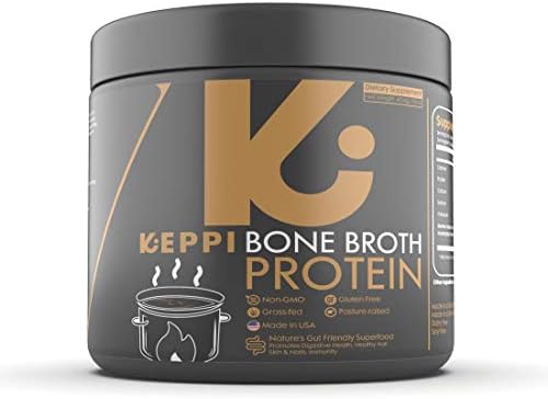 Bone Broth Protein Powder: Paleo All Natural - Grass Fed Pasture Raised Non GMO - Nutrition for Gut Health - Perfect for Paleo and Keto(16oz)