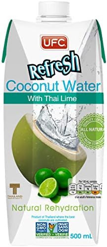 UFC Refresh 86301 Coconut Water with Thai Lime 500 ml (Pack of 12)