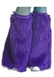 Child Purple Furry Boot Covers