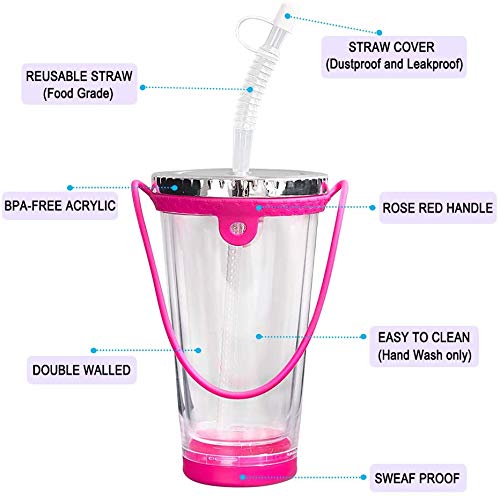 MACTING Tumbler Cups, Create & Designs Your Own Tumbler for Girls with Tumbler Stickers and Color, BPA Free Kids Tumbler with Lid & Straw Fun Tumbler Craft Kits and DIY Art for Children