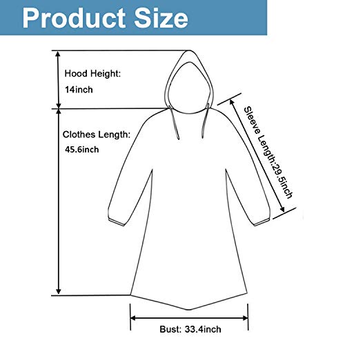 GYORGKSHI Rain Poncho for Adults, Clear Disposable Poncho for Men Women, Emergency Lightweight Raincoat with Drawstring Hood (6 Pack) - Thumbnail 5