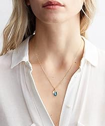 December Birthstone P Initial Necklaces for Women