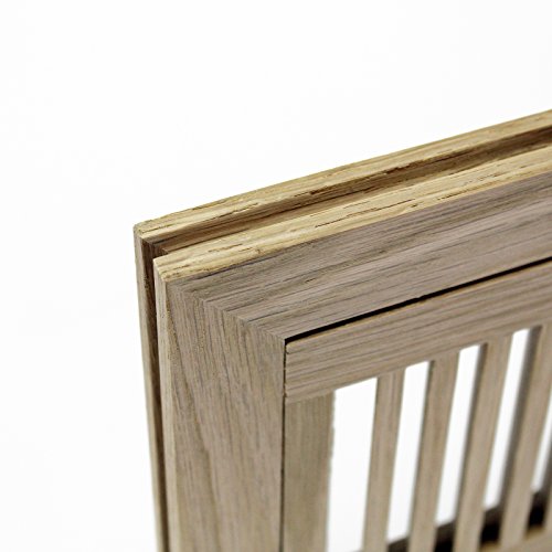 4 X 14 Inch White Oak Wood Flush Mount Floor Register Vent Cover