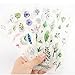 3 Set(18 Sheet) Fresh Floral Summer Green Plants Leaf Flower Tree Branches Stationery Sticker Scrapbooking Planner Journal Diary DIY Decorative Label Craft Stickers (Summer's Gift)
