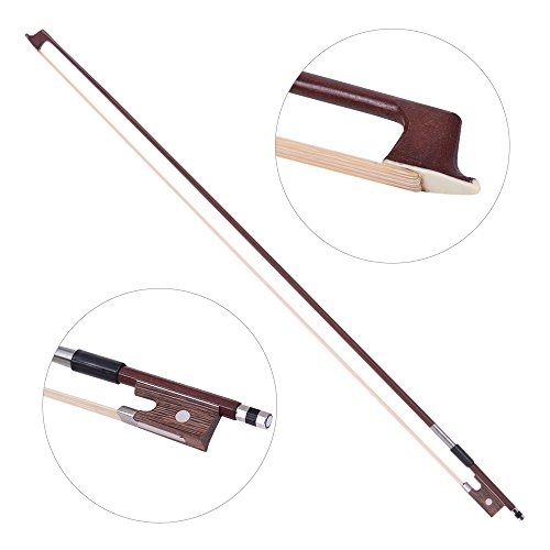 VE-201 Full Size 4/4 Solid Wood Silent Electric Violin Fiddle Maple Body Ebony Fingerboard Pegs Chin Rest Tailpiece with Bow Hard Case Tuner Headphones Rosin Audio Cable Extra Strings Burgundy