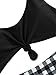 SweatyRocks Women's Sexy Two Piece Bathing Suit Padded Knot Plaid Bikini Set Black M
