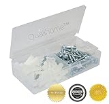 Ribbed Plastic Drywall Anchor Kit with Screws and Masonry Drill Bit, 14-16 x 1-1/4