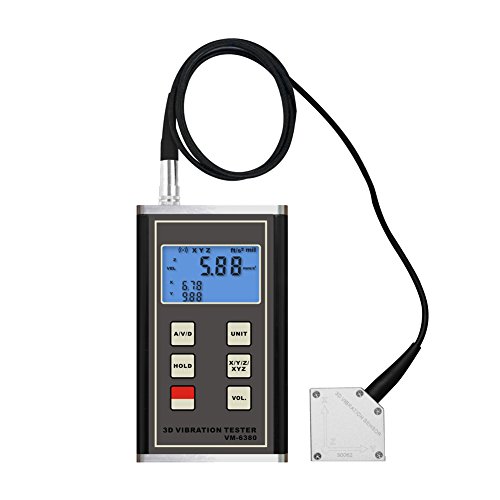 VM-6380 3 Axis Piezoelectric Accelerometer Vibration Meter 3D Velocity Tester Vibrometer Gauge 10Hz~10kHz - Thumbnail 6