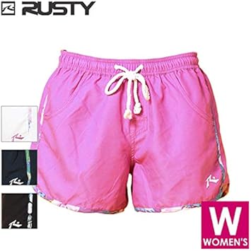 Amazon Co Jp Rusty ラスティー レディース サーフパンツ ボードショーツ 水着 ハーフパンツ 大きいサイズ 紫外線対策 Uvカット 夏用 海水浴 水泳 プール スイミング スポーツ アウトドア