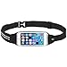 Running Waist Belt Pack - Sports Waistband w/ Zipper-iPhone 7, Samsung Water Resistant Case w/ Transparent Touch Screen Access, Key Ring&Side Pocket-Universal Exercise Workout&Fitness Smartphone Pouch