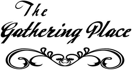 Kitchen Decal Stickers - The Gathering Place - 22" X 14" Matte Black By Katazoom Vinyl Wall Decals