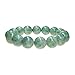 Alaxy Natural Green Jade Bracelet, 12mm Round Beads Natural Crystal Gemstone Hand String for Unisex Use