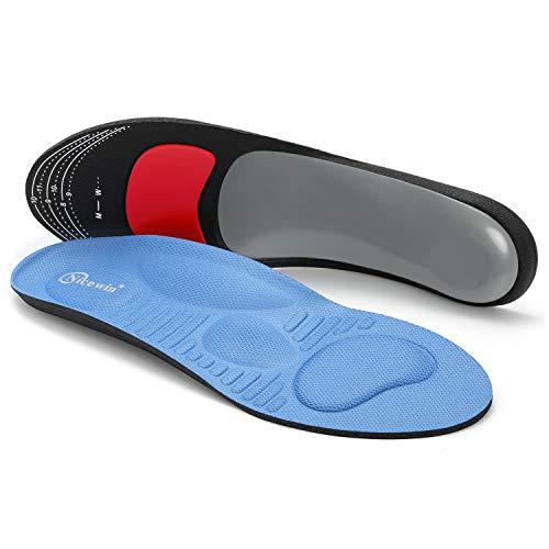 Arch Support Insoles for Men Women Orthotic Shoe Inserts for Plantar Fasciitis Flat Foot High Arch Running Heel Pain Lower Back Pain Relief Blue S