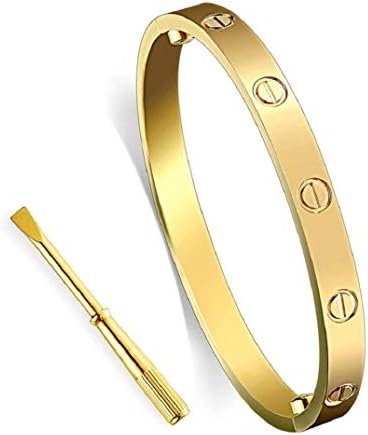 Mosie Bangle Bracelets for Women Bracelets Titanium Steel Love Bracelet for Girls Boys Valentines Wedding
