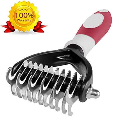 Lukacy Dematting Comb Dematting Brush Mat Remover Dog Undercoat