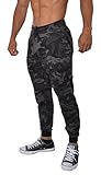 YoungLA French Terry Cotton Sweatpants Jogger Pants Camouflage Black Medium