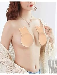 Olansit Adhesive Sticky Bra,2 Pairs Backless Strapless Invisible Push Up Rabbit Bras for Women - A B C D D DD DDD E F Cups