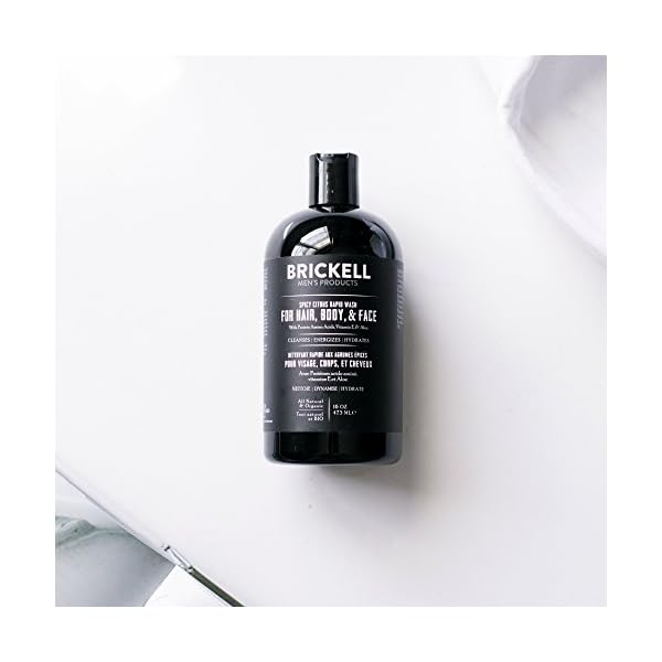 Brickell-Mens-Rapid-Wash-Natural-and-Organic-3-in-1-Body-Wash-Gel-for-Men-473-ml-Spicy-Citrus-Scent Brickell Men's Rapid Wash, Natural and Organic 3 in 1 Body Wash Gel for Men, 473 ml, Spicy Citrus Scent