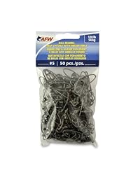 Americana Pesca alambre Negro Ball Bearing Snap Gira (50 piezas), tamaño 5, 120 libras Prueba