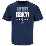 Dallas Football Fans. Who Dak?! Navy T-Shirt (Sm-5X)