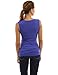 PattyBoutik Mama Twisted Straps Cowl Neck Maternity Tank Top (Bright Blue M)