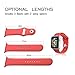 [3 Pieces] iXCC 42mm Apple Watch Band Soft Silicone Sport Style Series 2 Series 1 Men Women [2 Lengths] Large / Small Wrist Strap Replacement - Pink