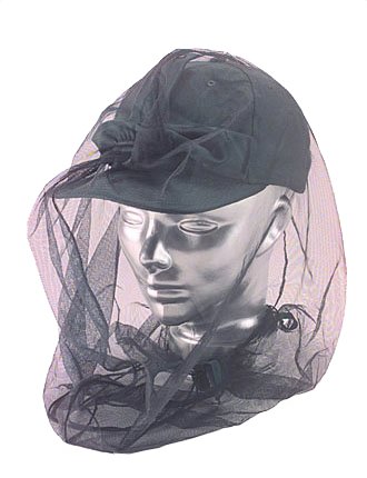 baseball cap with mosquito netting