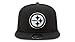 New Era Pittsburgh Steelers 9Fifty Black & White Logo Adjustable Snapback Hat NFL
